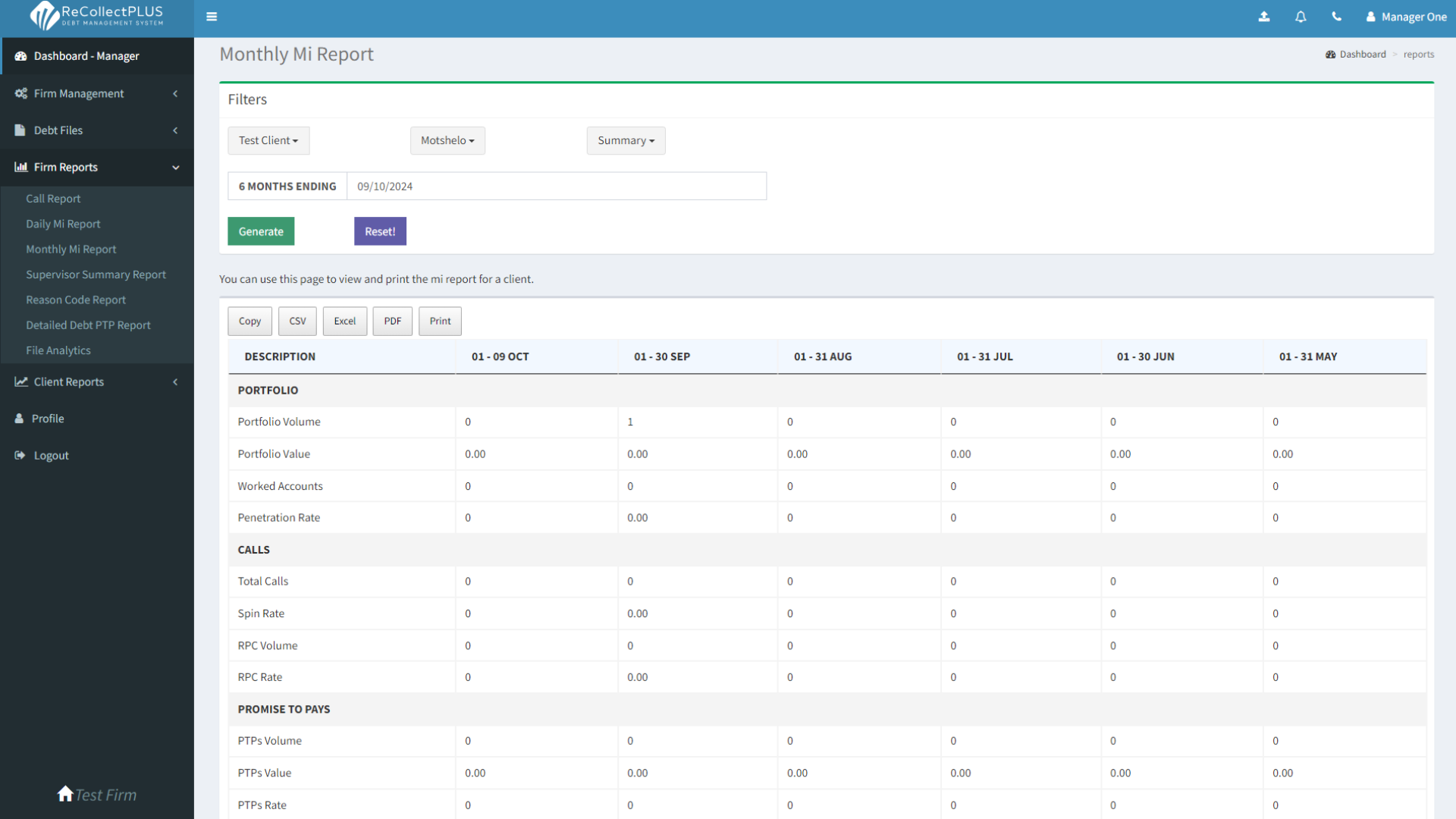 Automated Reports and Agreements